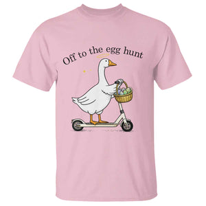 Off To The Egg Hunt T Shirt Funny Easter Goose TS14 Light Pink Print Your Wear