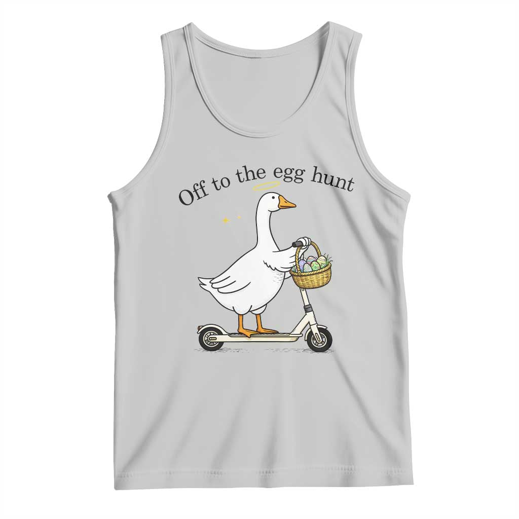 Off To The Egg Hunt Tank Top Funny Easter Goose TS14 Ash Print Your Wear