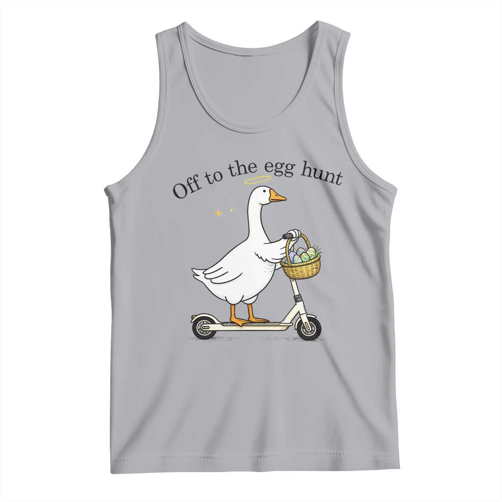 Off To The Egg Hunt Tank Top Funny Easter Goose TS14 Athletic Heather Print Your Wear
