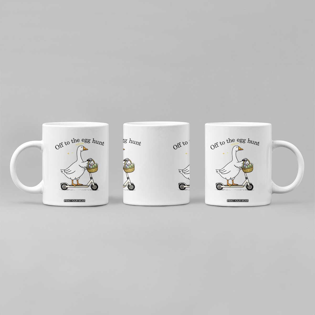 Off To The Egg Hunt Coffee Mug Funny Easter Goose TS14 Print Your Wear