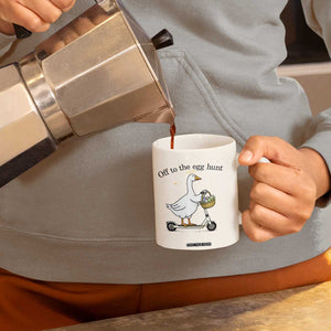 Off To The Egg Hunt Coffee Mug Funny Easter Goose TS14 Print Your Wear