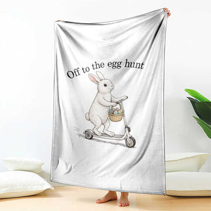 Off To The Egg Hunt Throw Blanket Funny Easter Bunny TS14 Print Your Wear