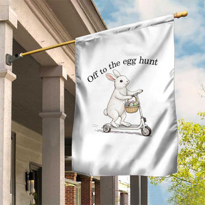 Off To The Egg Hunt Garden Flag Funny Easter Bunny TS14 Print Your Wear
