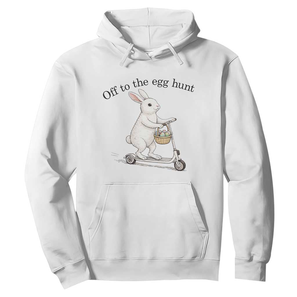 Off To The Egg Hunt Hoodie Funny Easter Bunny TS14 White Print Your Wear
