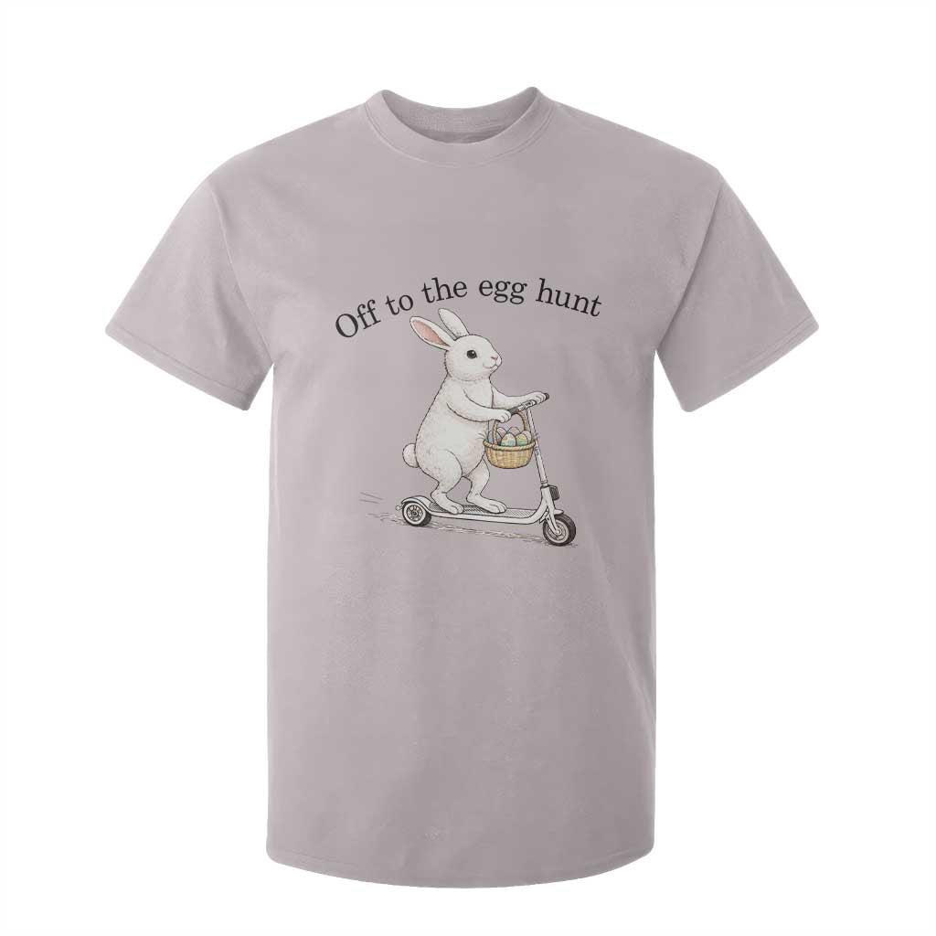 Off To The Egg Hunt T Shirt For Kid Funny Easter Bunny TS14 Ice Gray Print Your Wear