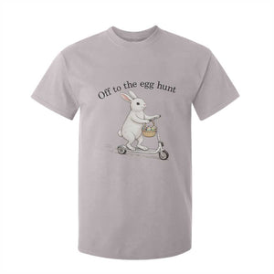 Off To The Egg Hunt T Shirt For Kid Funny Easter Bunny TS14 Ice Gray Print Your Wear