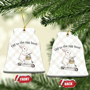 Off To The Egg Hunt Ceramic Ornament Funny Easter Bunny TS14 Print Your Wear