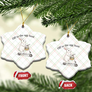 Off To The Egg Hunt Ceramic Ornament Funny Easter Bunny TS14 Print Your Wear