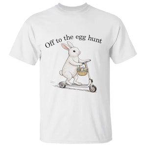 Off To The Egg Hunt T Shirt Funny Easter Bunny TS14 White Print Your Wear
