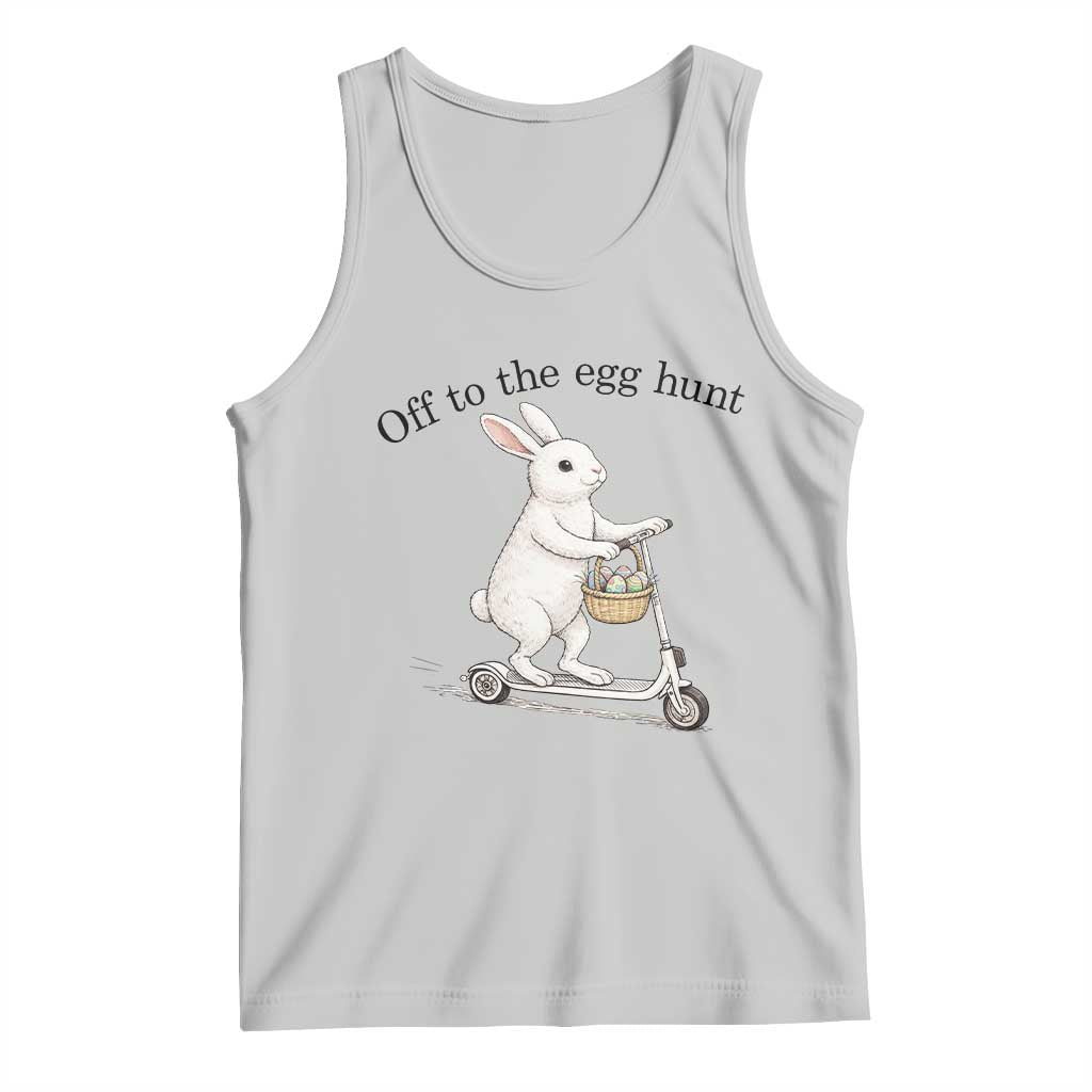 Off To The Egg Hunt Tank Top Funny Easter Bunny TS14 Ash Print Your Wear