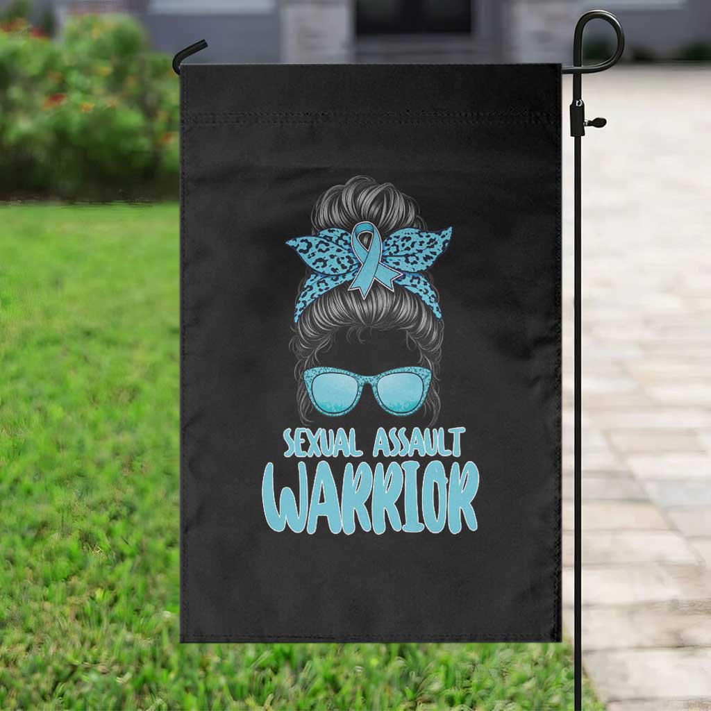 Sexual Assault Awareness Messy Bun Support Survivors Garden Flag TS14 Print Your Wear
