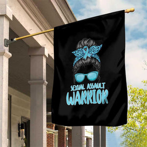 Sexual Assault Awareness Messy Bun Support Survivors Garden Flag TS14 Print Your Wear
