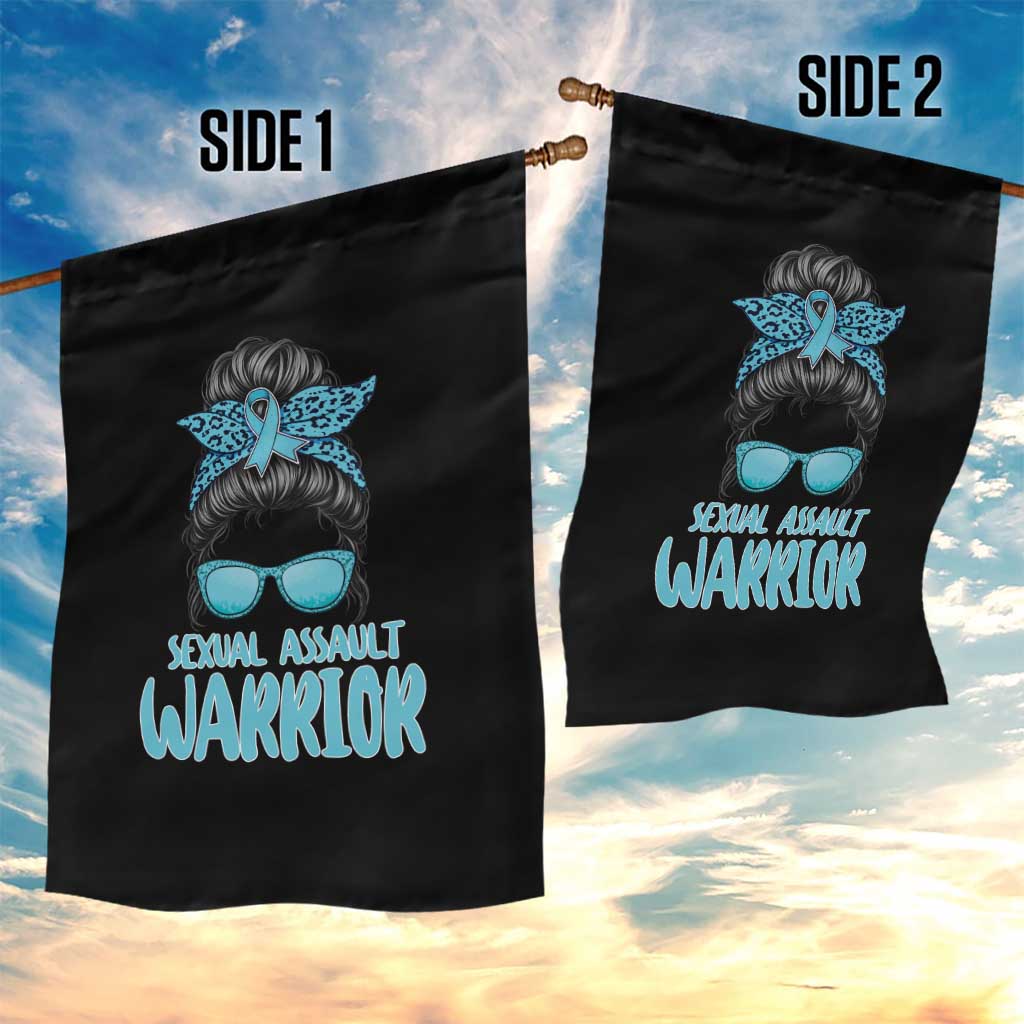 Sexual Assault Awareness Messy Bun Support Survivors Garden Flag TS14 Print Your Wear