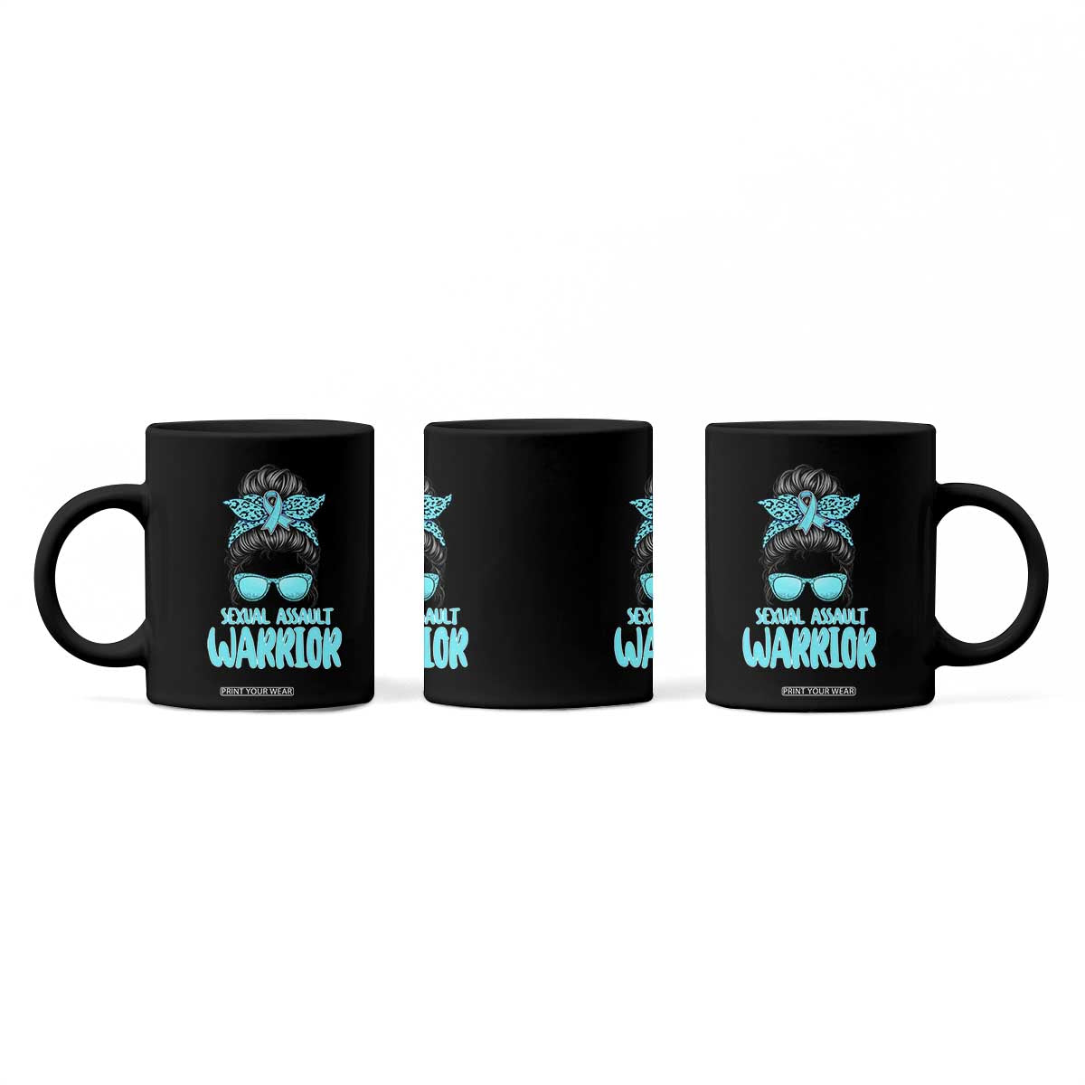 Sexual Assault Awareness Messy Bun Support Survivors Coffee Mug TS14 Print Your Wear
