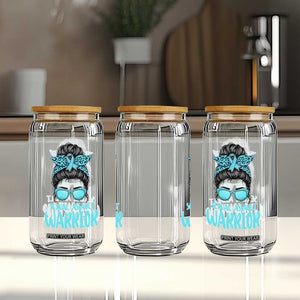 Sexual Assault Awareness Messy Bun Support Survivors Glass Can TS14 Print Your Wear