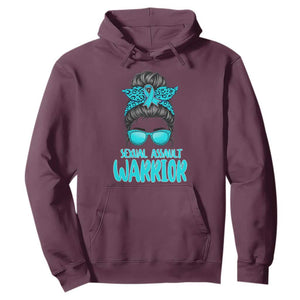 Sexual Assault Awareness Messy Bun Support Survivors Hoodie TS14 Maroon Print Your Wear