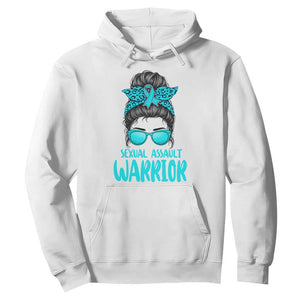 Sexual Assault Awareness Messy Bun Support Survivors Hoodie TS14 White Print Your Wear