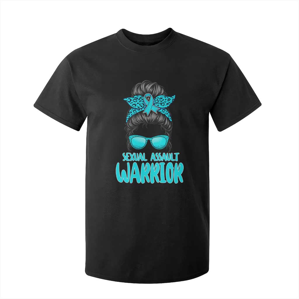 Sexual Assault Awareness Messy Bun Support Survivors T Shirt For Kid TS14 Black Print Your Wear