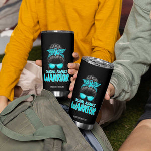 Sexual Assault Awareness Messy Bun Support Survivors Tumbler Cup TS14 Print Your Wear