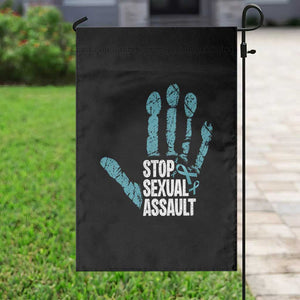Stop Sexual Assault Garden Flag Teal Ribbon Hand TS14 Print Your Wear