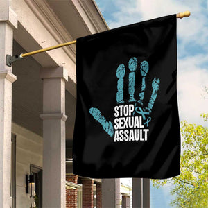 Stop Sexual Assault Garden Flag Teal Ribbon Hand TS14 Print Your Wear
