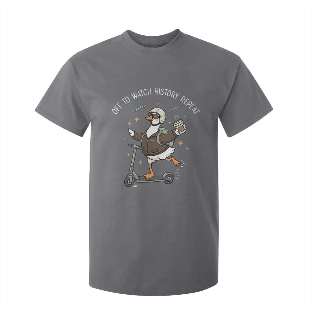 Funny Goose Support Freedom T Shirt For Kid Off To Watch History Repart TS14 Charcoal Print Your Wear