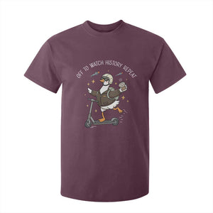 Funny Goose Support Freedom T Shirt For Kid Off To Watch History Repart TS14 Maroon Print Your Wear