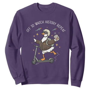 Funny Goose Support Freedom Sweatshirt Off To Watch History Repart TS14 Purple Print Your Wear