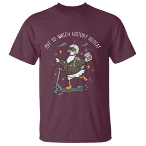 Funny Goose Support Freedom T Shirt Off To Watch History Repart TS14 Maroon Print Your Wear