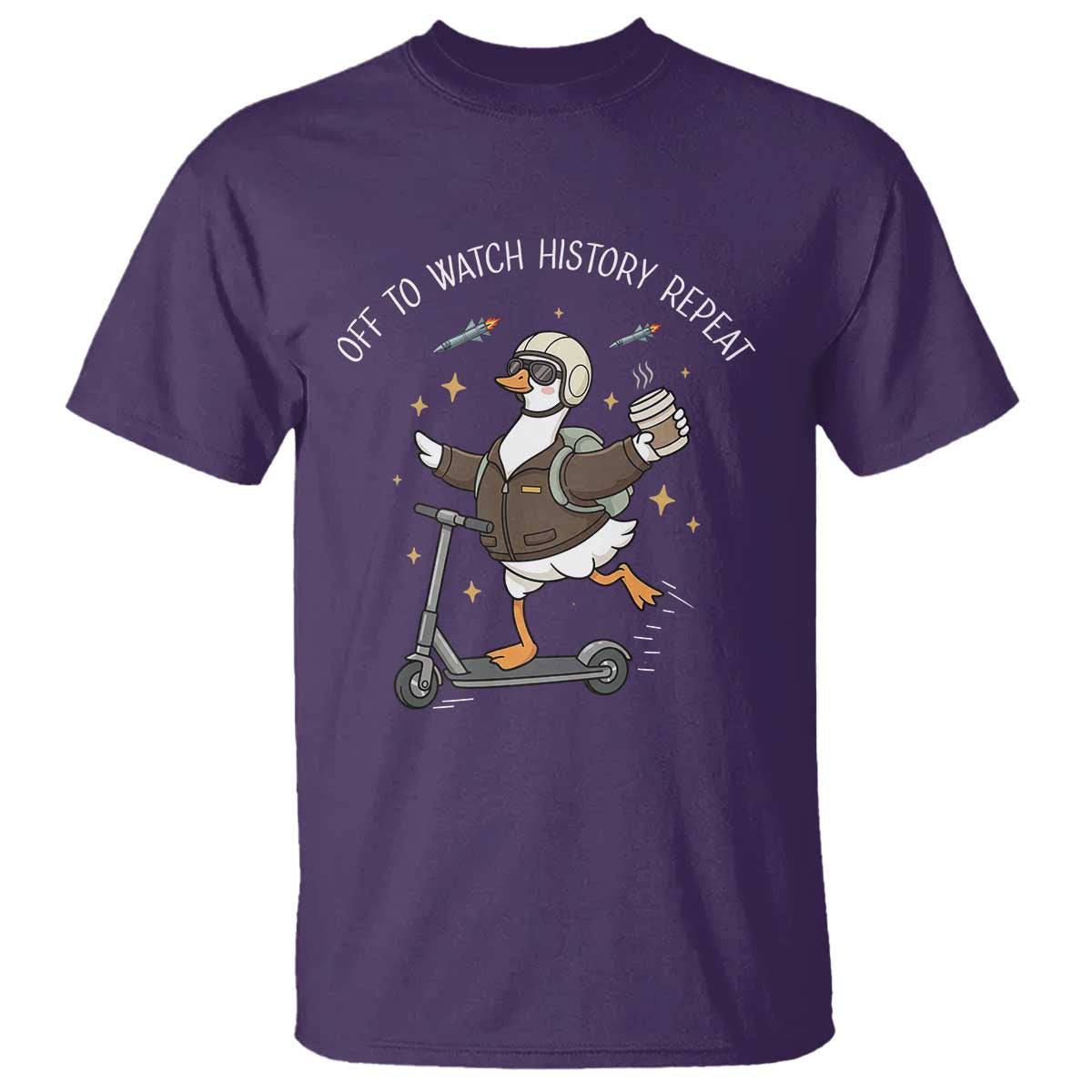 Funny Goose Support Freedom T Shirt Off To Watch History Repart TS14 Purple Print Your Wear