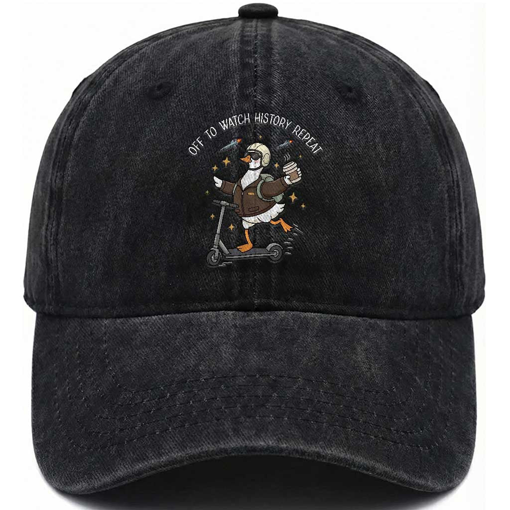Funny Goose Support Freedom Washed Cotton Baseball Cap Off To Watch History Repart TS14 Washed Cap Universal Fit Black Print Your Wear