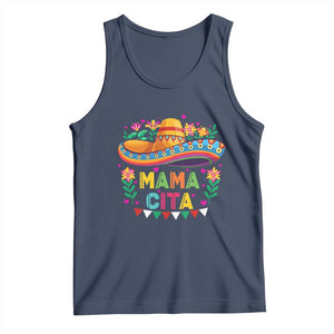 Mama Cita Tank Top Cinco De Mayo Mexican Mom Flower Sombrero TS14 Navy Print Your Wear