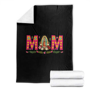 Virgen de Guadalupe Throw Blanket Mexican Heritage Mom Mother’s Day Gift TS14 Black Print Your Wear