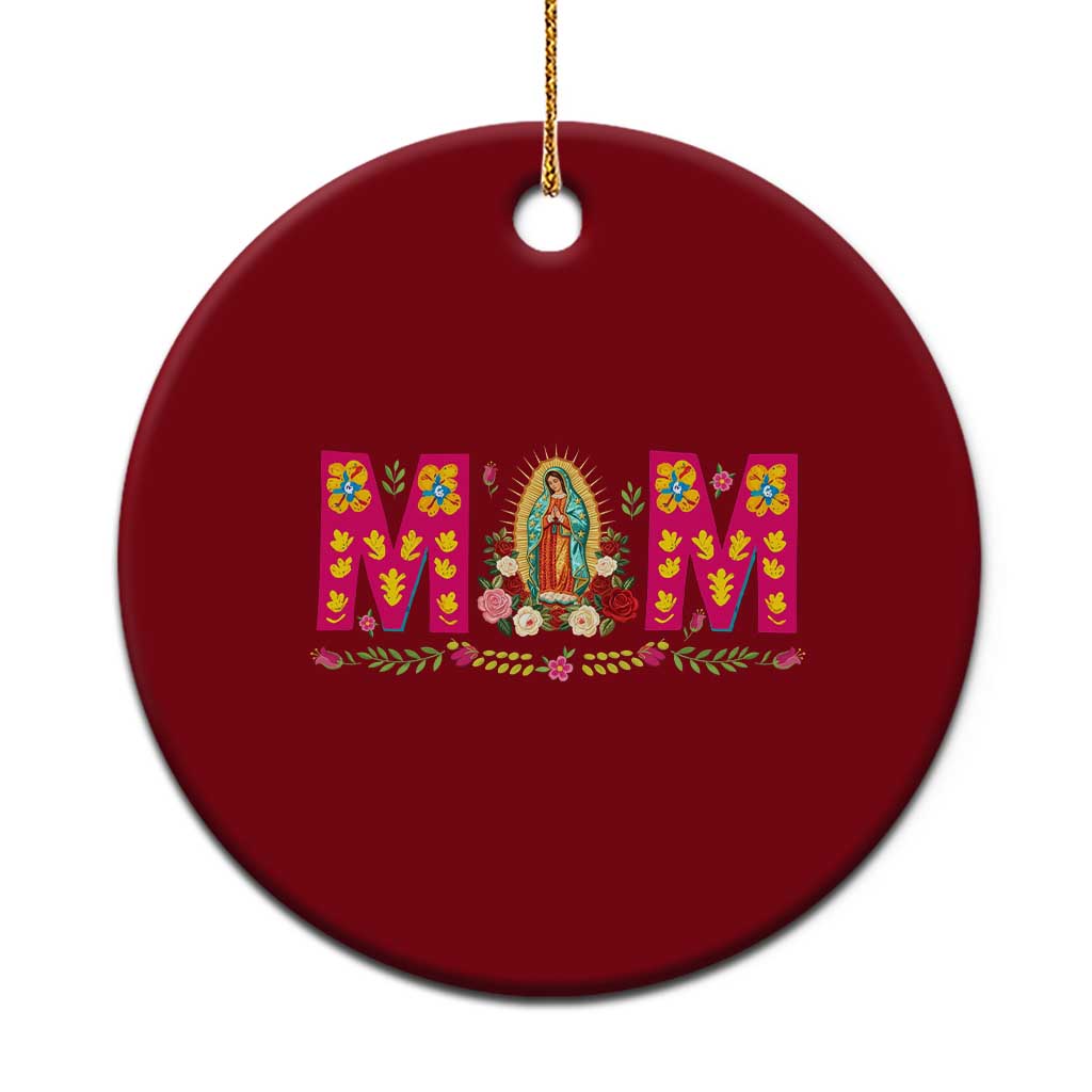Virgen de Guadalupe Ceramic Ornament Mexican Heritage Mom Mother’s Day Gift TS14 1pc Red Print Your Wear