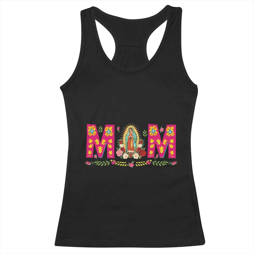 Virgen de Guadalupe Racerback Tank Top Mexican Heritage Mom Mother’s Day Gift TS14 Black Print Your Wear