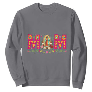 Virgen de Guadalupe Sweatshirt Mexican Heritage Mom Mother’s Day Gift TS14 Charcoal Print Your Wear