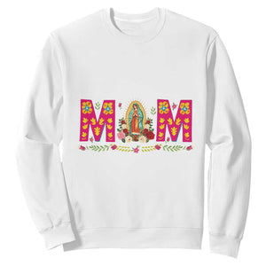 Virgen de Guadalupe Sweatshirt Mexican Heritage Mom Mother’s Day Gift TS14 White Print Your Wear