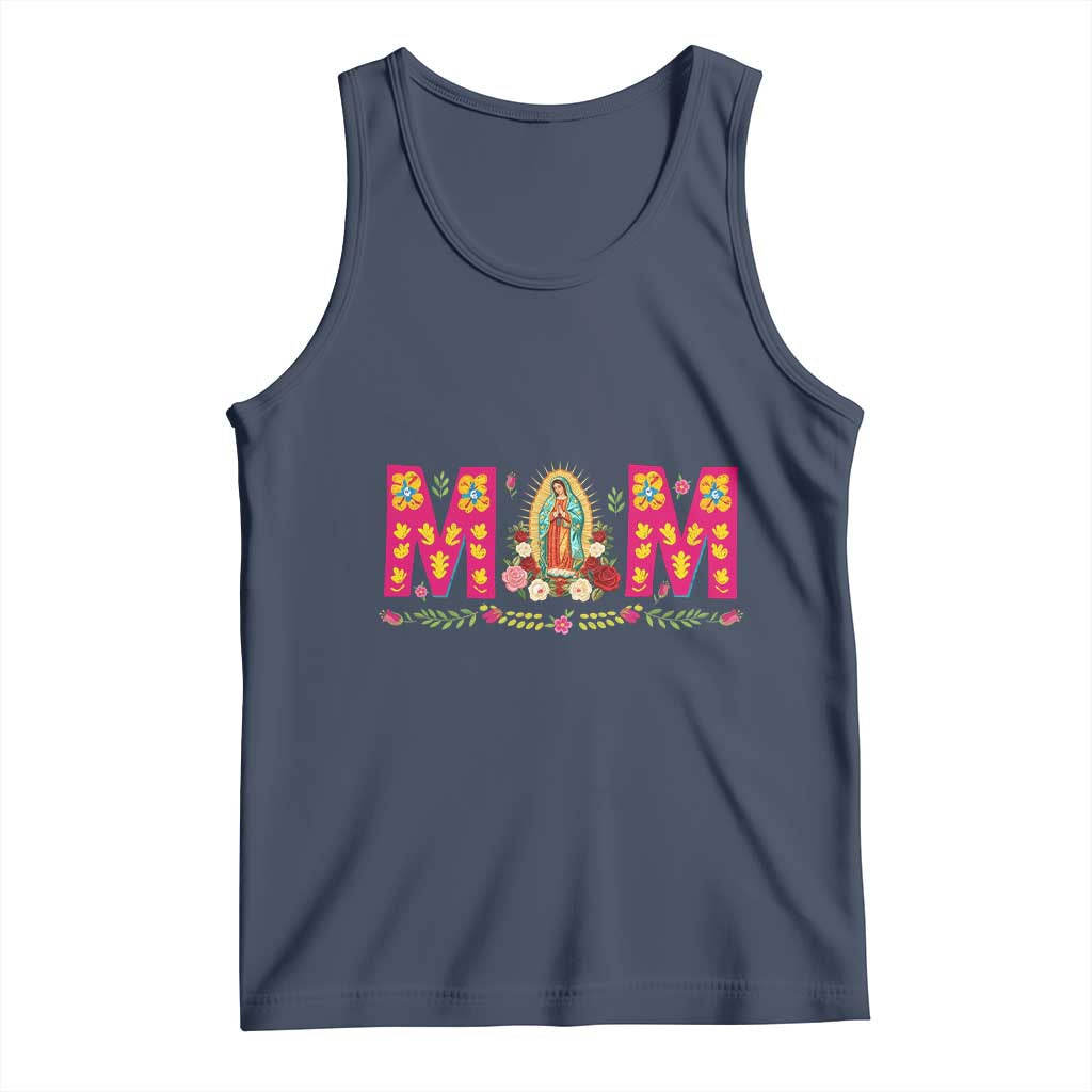 Virgen de Guadalupe Tank Top Mexican Heritage Mom Mother’s Day Gift TS14 Navy Print Your Wear