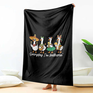 Everyday I'm Motherin Throw Blanket Cinco De Mayo Silly Goose Fiesta TS14 Print Your Wear