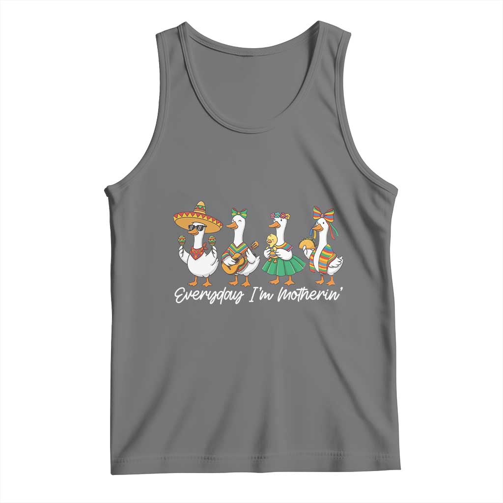 Everyday I'm Motherin Tank Top Cinco De Mayo Silly Goose Fiesta TS14 Black Heather Print Your Wear
