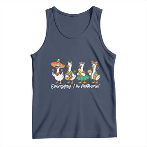 Everyday I'm Motherin Tank Top Cinco De Mayo Silly Goose Fiesta TS14 Navy Print Your Wear