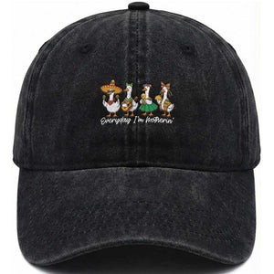 Everyday I'm Motherin Washed Cotton Baseball Cap Cinco De Mayo Silly Goose Fiesta TS14 Print Your Wear