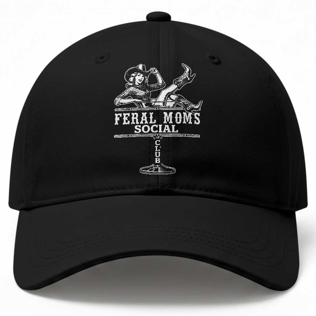 Feral Moms Social Club Baseball Cap Western Cowgirl Mom Mother’s Day Gift TS14 Print Your Wear