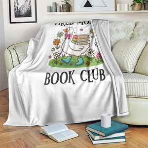 Tired Moms Book Club Throw Blanket Silly Goose Mama Bookish Reader Gift TS14 Print Your Wear