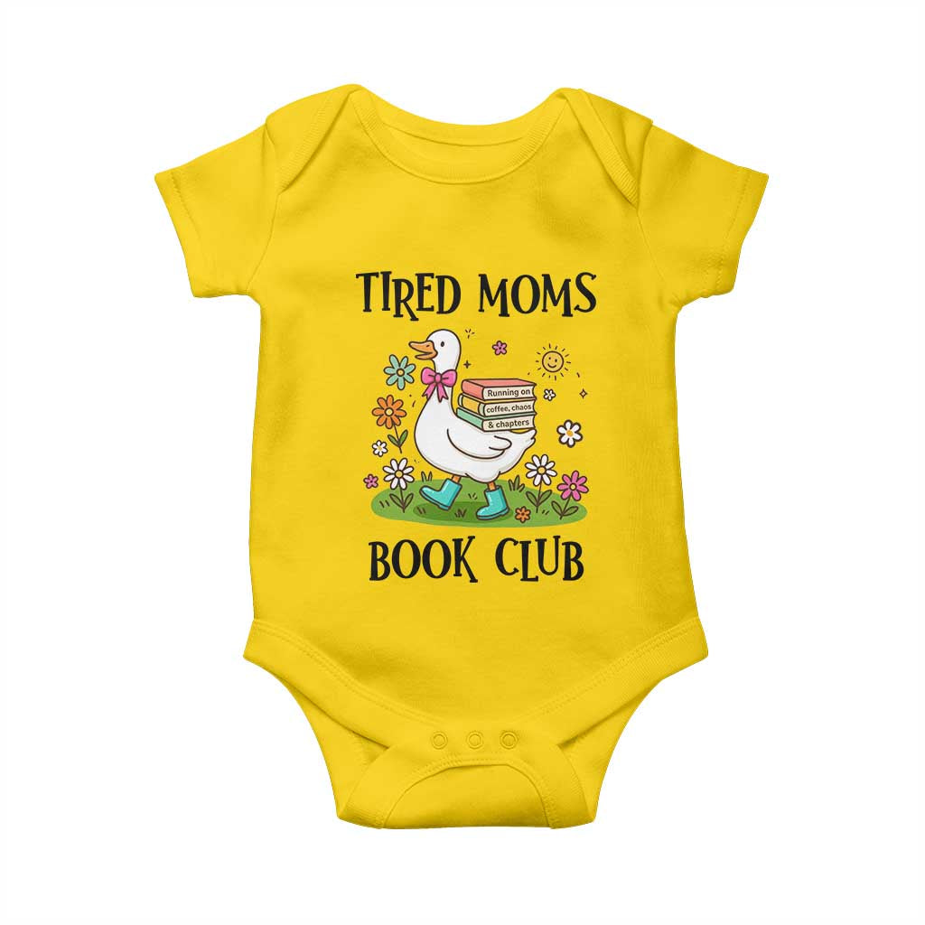 Tired Moms Book Club Baby Onesie Silly Goose Mama Bookish Reader Gift TS14 Daisy Print Your Wear