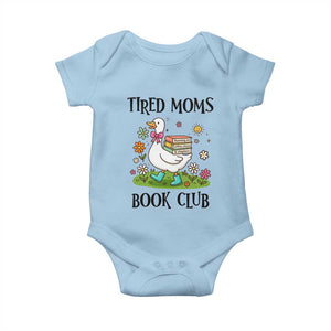 Tired Moms Book Club Baby Onesie Silly Goose Mama Bookish Reader Gift TS14 Light Blue Print Your Wear
