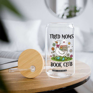 Tired Moms Book Club Glass Can Silly Goose Mama Bookish Reader Gift TS14 Print Your Wear