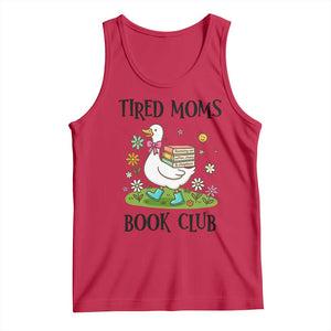 Tired Moms Book Club Tank Top Silly Goose Mama Bookish Reader Gift TS14 Red Print Your Wear