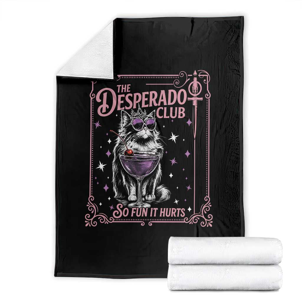 The Desperado Club Sign Sci-Fi Book Throw Blanket Vintage Princess Cat Book Lover TS14 Black Print Your Wear