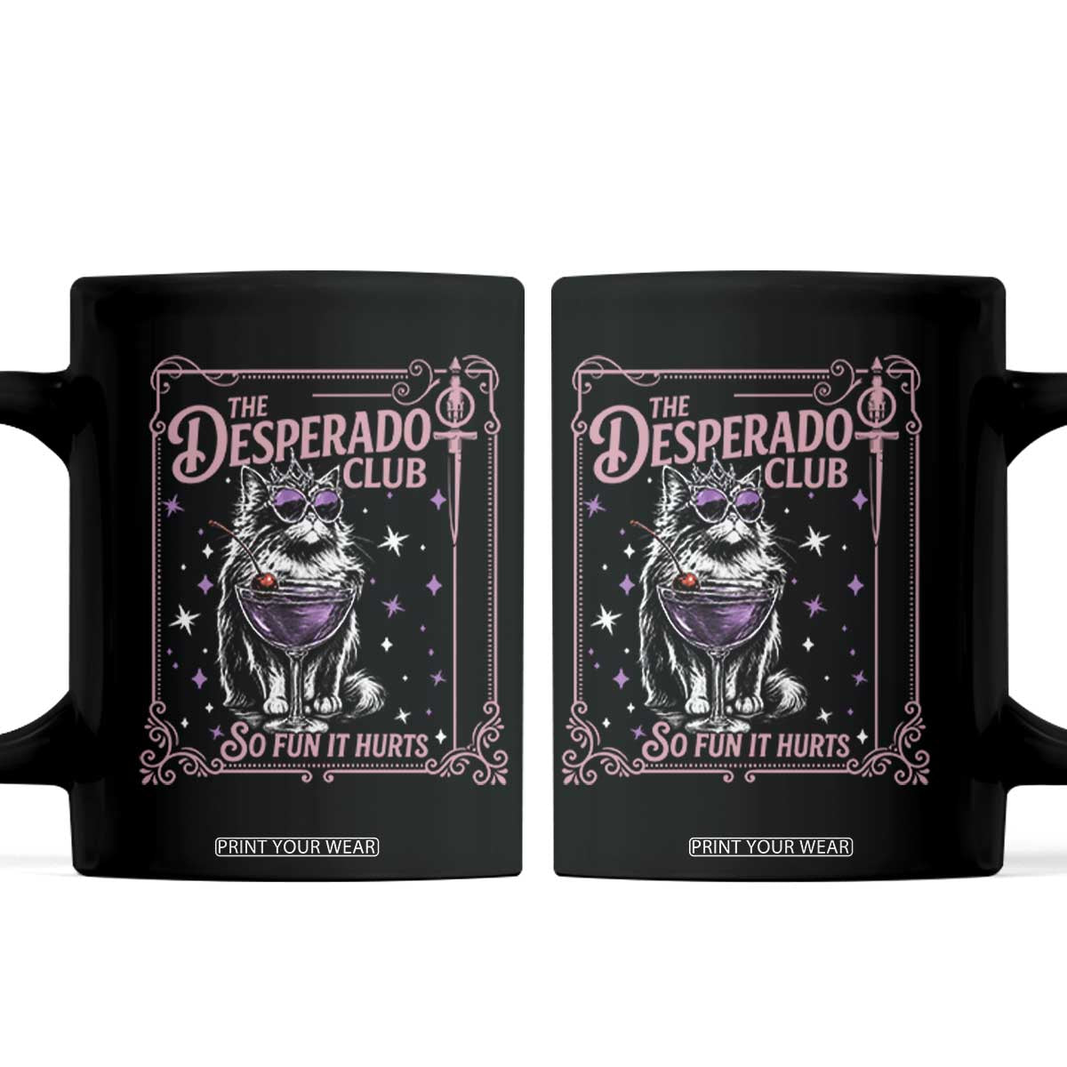 The Desperado Club Sign Sci-Fi Book Coffee Mug Vintage Princess Cat Book Lover TS14 Black Print Your Wear